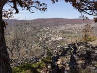 Village ruiné de Vière  Vue sur le village actuel d'Ongles depuis Vière 1/3